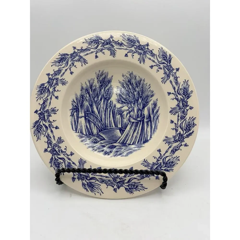 One WILLIAMS SONOMA Blue Harvest Rimmed Bowls England EUC